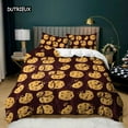 thumbnail image 1 of Cookies Duvet Cover Cute Cookies Print Twin Bedding Set Dessert Theme Comforter Cover Polyester Love, 1 of 5