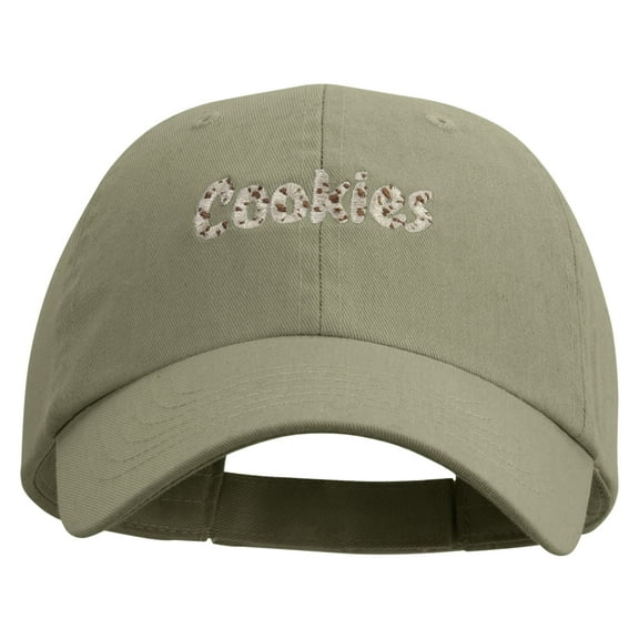 Cookies Embroidered Low Profile Pet Spun Washed Cap - Khaki OSFM