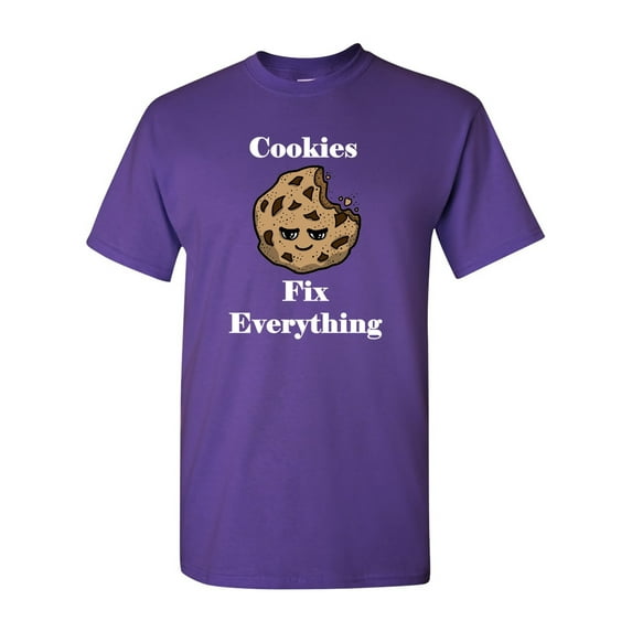 Cookies Fix Everything Adult DT T-Shirts Tee