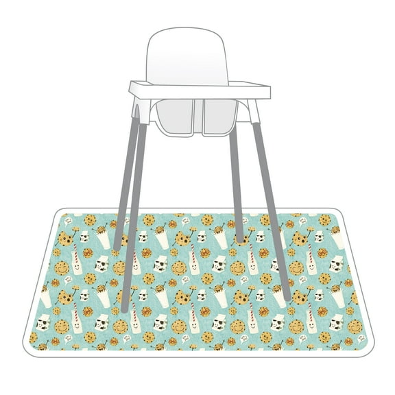Cookies & Milk Splash Mat - A Waterproof Catch-All for Highchair Spills and More!