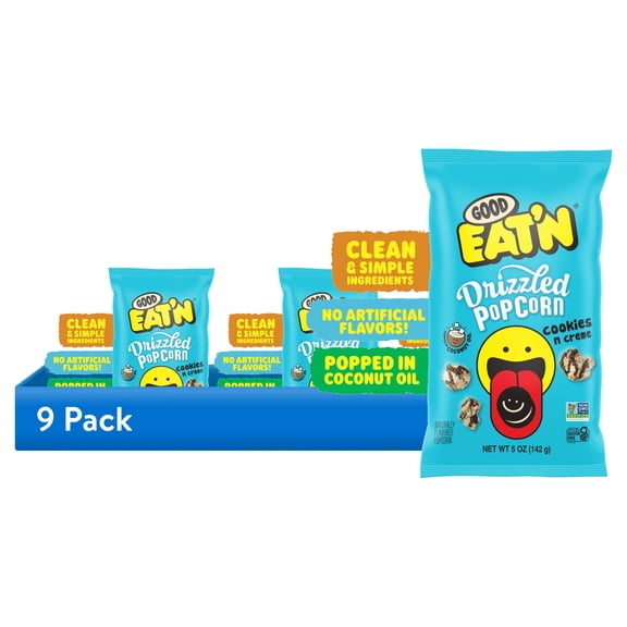 (9 pack) Good Eat'n Cookies N Crme Popcorn 5oz