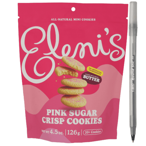 Cookies Pink Sugar Crisp Mini Cookies with pen