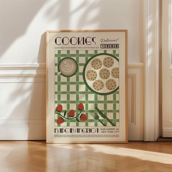 Cookies Poster Kitchen Art Kitchen Poster Kitchen Print Food Print Modern Kitchen Decor Retro Poster Pop Art Poster