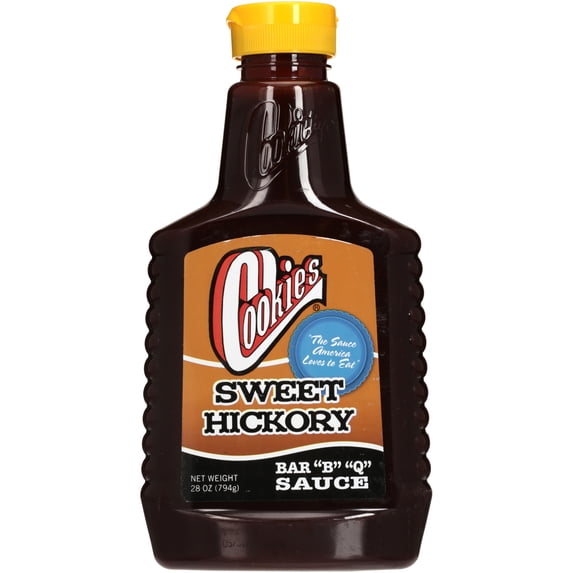 Cookies Sweet Hickory Bar "B" "Q" Sauce 28 oz. Bottle, Gluten-Free