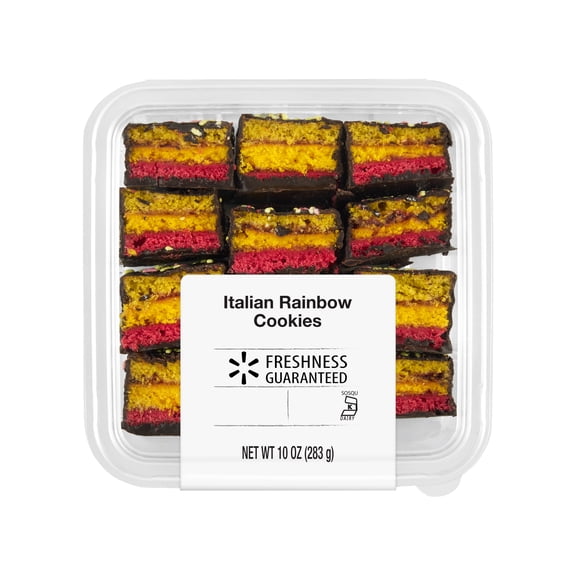 Cookies United 10 oz Italian Rainbow Cookies Baked Sweet Treat