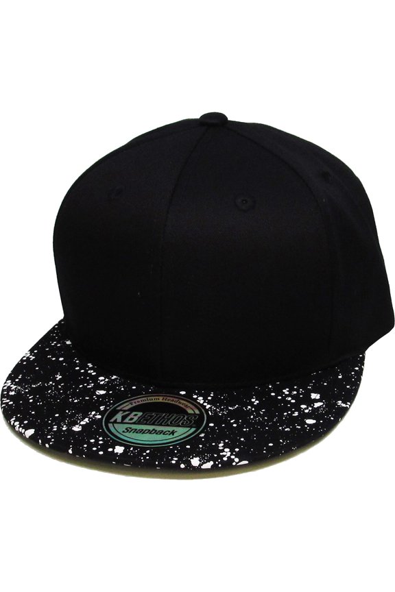 Cookies and Cream Print Brim Snapback Hat Baseball Cap