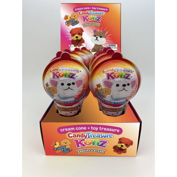 Candy Treasure Cookies n Cream Konz With Toy Surprise, 10 Count, 9 oz