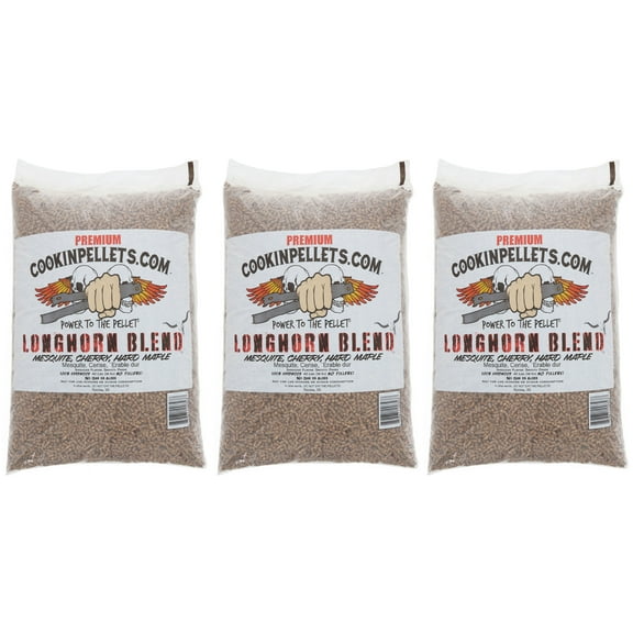 CookinPellets 40-Pound Longhorn Blend Grill Smoker Wood Pellets, (3 Pack)