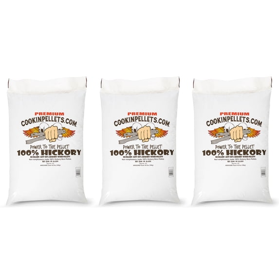 CookinPellets 40-Pound Premium Hickory Grill Smoker Wood Pellets (3 Pack)