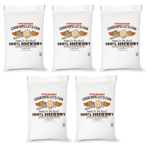 CookinPellets 40-Pound Premium Hickory Grill Smoker Wood Pellets (5 Pack)