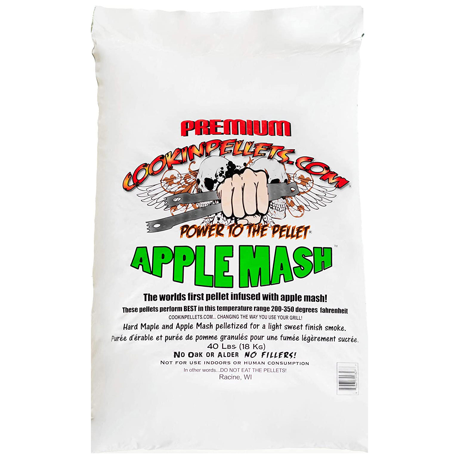 CookinPellets Apple Mash Hard Maple Smoker Smoking Wood Pellets, 40 Pound Bag - image 1 of 2
