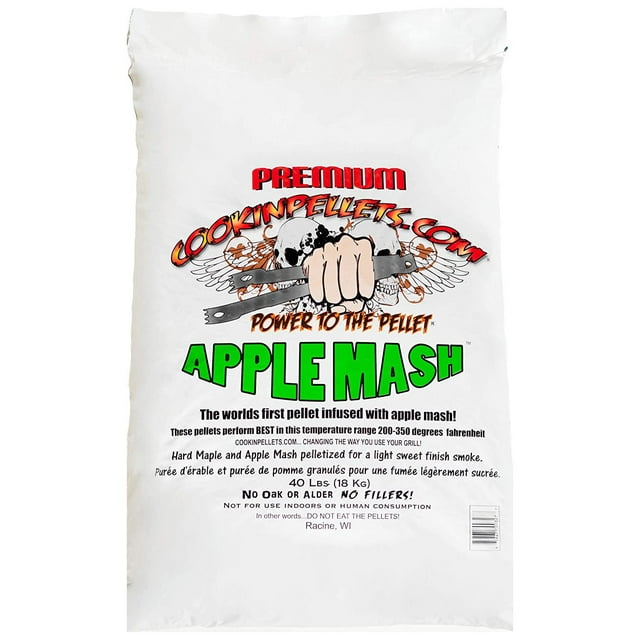 CookinPellets Apple Mash Hard Maple Smoker Smoking Wood Pellets, 40 Pound Bag