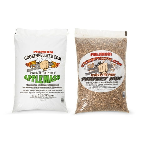 CookinPellets Perfect Mix Wood Pellets & Apple Mash Wood Pellets, 40Lb Bags