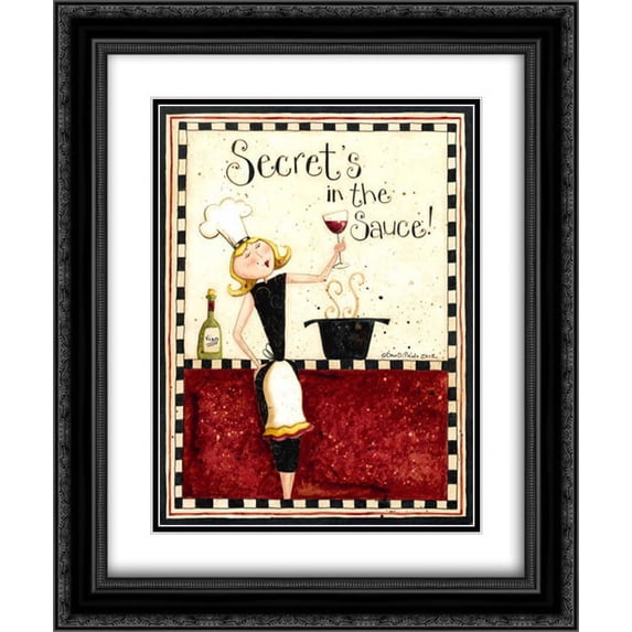 Cooking 2x Matted 20x24 Black Ornate Framed Art Print by DiPaolo, Dan
