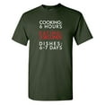 thumbnail image 1 of Cooking 6 Hours Eating 3 Seconds Sarcastic Humor Graphic Novelty Funny T Shirt, 1 of 5