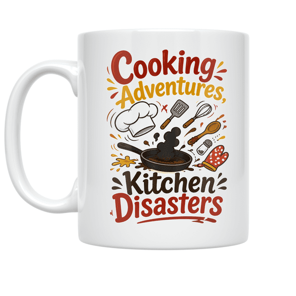 Cooking Adventures Kitchen Disasters - Home Chef - 11 oz Ceramic Coffee Mug