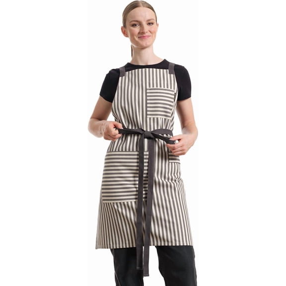 Cooking Apron with Pockets, Cross Back Apron Professional Chef Aprons for Men & Women, Cotton