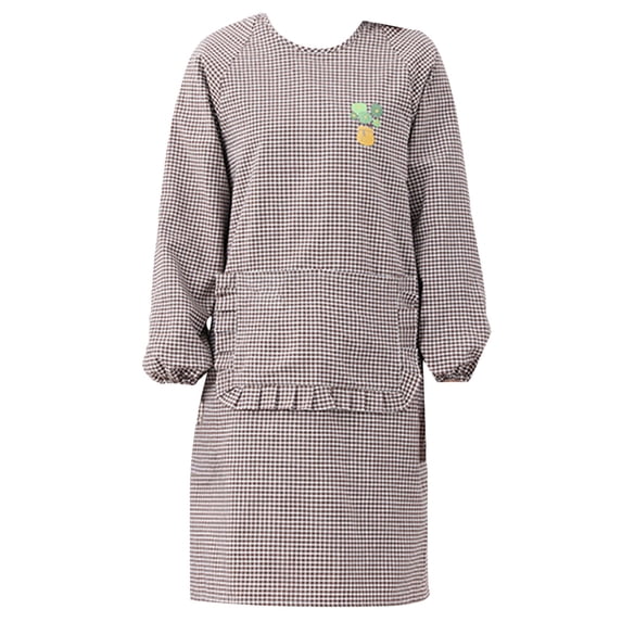 Cooking Aprons Cotton Linen Long Sleeve with Pockets for Women Washable and Stylish for Kitchen Use