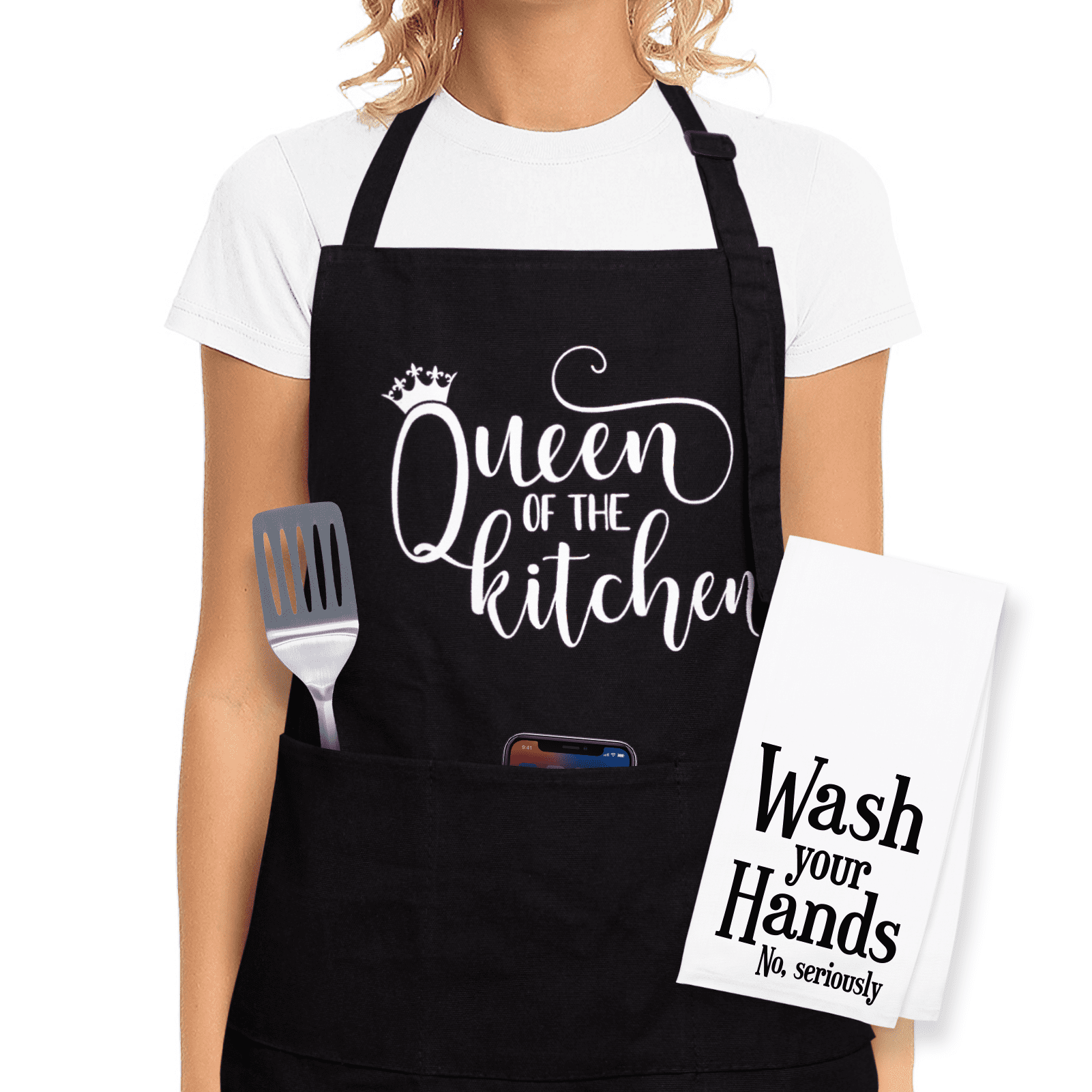 Cooking Aprons For Women - Funny Aprons For Women, Cooking Gifts For Women  Who Love to Cook - Kitchen Aprons For Women with Pockets - Mothers Day Gifts,  Christmas Gifts for Women