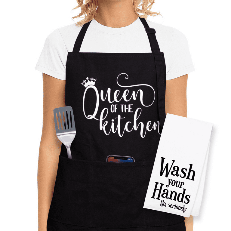 Funny Aprons for Women with Pockets, Kitchen Cooking Grilling Bbq Cute Chef  Apron, Mothers Day Birthday Gifts for Women