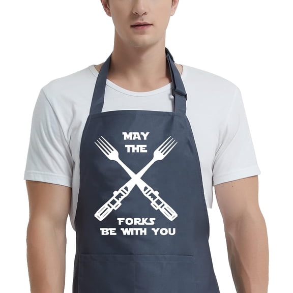 Cooking Aprons for Men Women, Kitchen Chef Apron, BBQ Grilling Gifts for Husband Dad