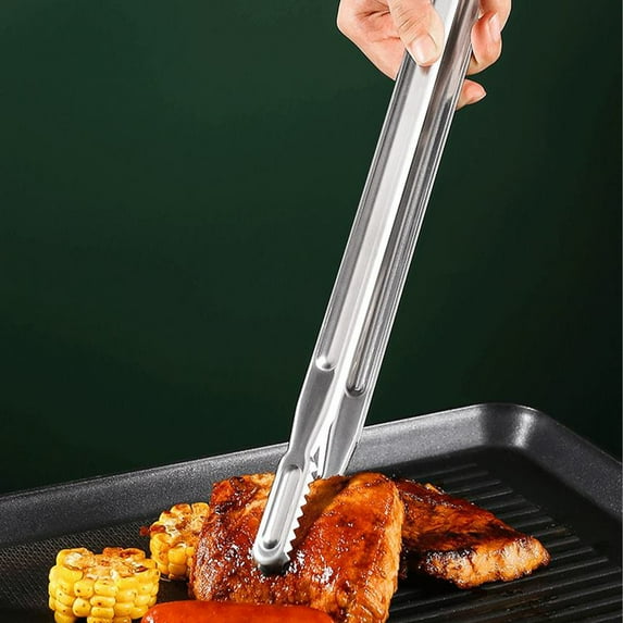 Cooking Barbecue Clips,Stainless Steel Grill Tong,Long Steak Tong,Kitchen Cooking Tweezers,Professional Charcoal Clip,Thicken Food Tong,Korean Grill Tongs,Serving Tong