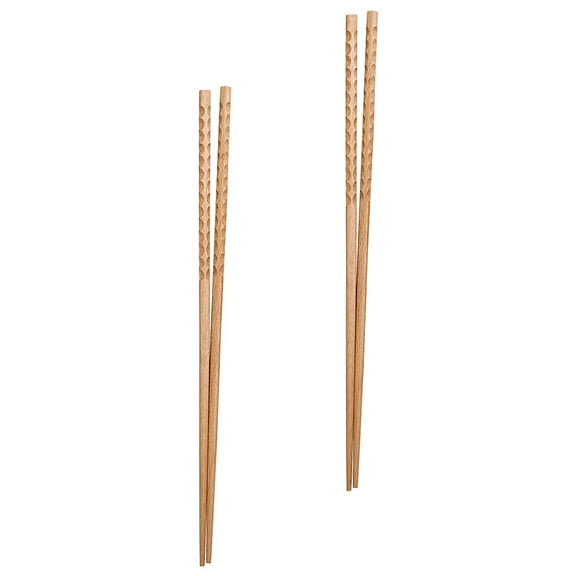 Cooking Chopsticks Extended Long Chinese Wooden Frying Fried Noodle Beech 2 Pairs