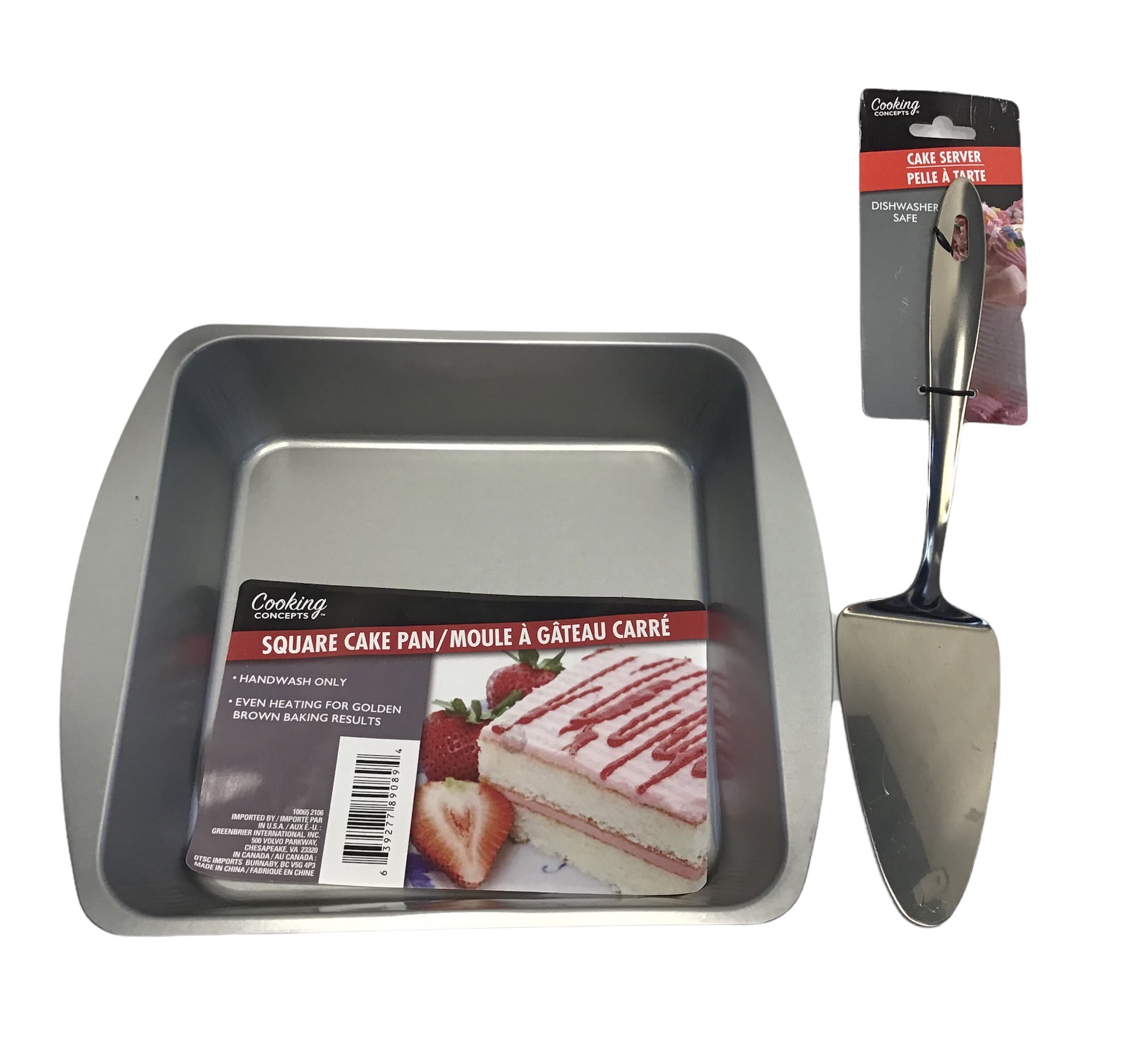https://i5.walmartimages.com/seo/Cooking-Concepts-9-IN-Square-Cake-Pan-10-IN-Cake-Server-Set-of-2_84e2fd3d-d7e0-4d04-ae7a-af5f2c5490dc.f44447969458deb9da36a33d93ecdaf8.jpeg