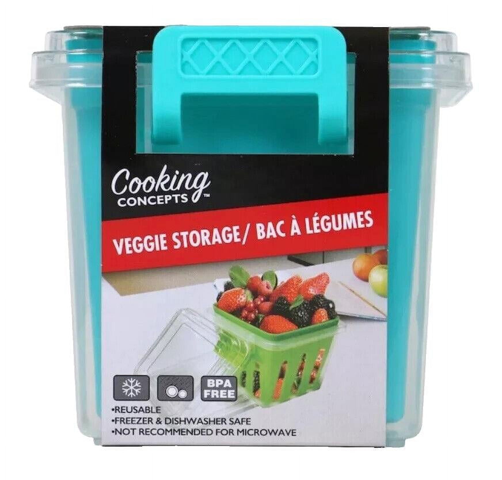 Cooking Concepts Teal Veggie Fruit Storage Containers Dishwasher