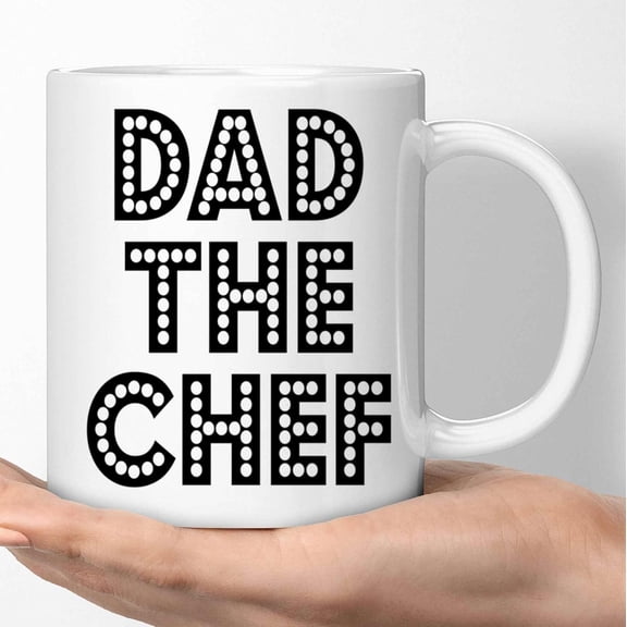 Cooking Dad - Funny Father's Day Gift Idea for Dads Who Love Cooking - Grey and Design - 11 Oz White Ceramic Coffee Mug
