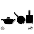 thumbnail image 1 of Cooking Elements Kitchen Chef Cook - 12" Vinyl Sticker Waterproof Decal, 1 of 1