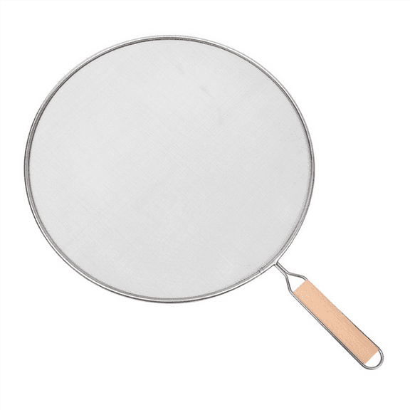 Cooking Frying Stainless Steel Anti Splatter Guard Oil Net Grease Screen Pan Mesh Splash Cover 33cm