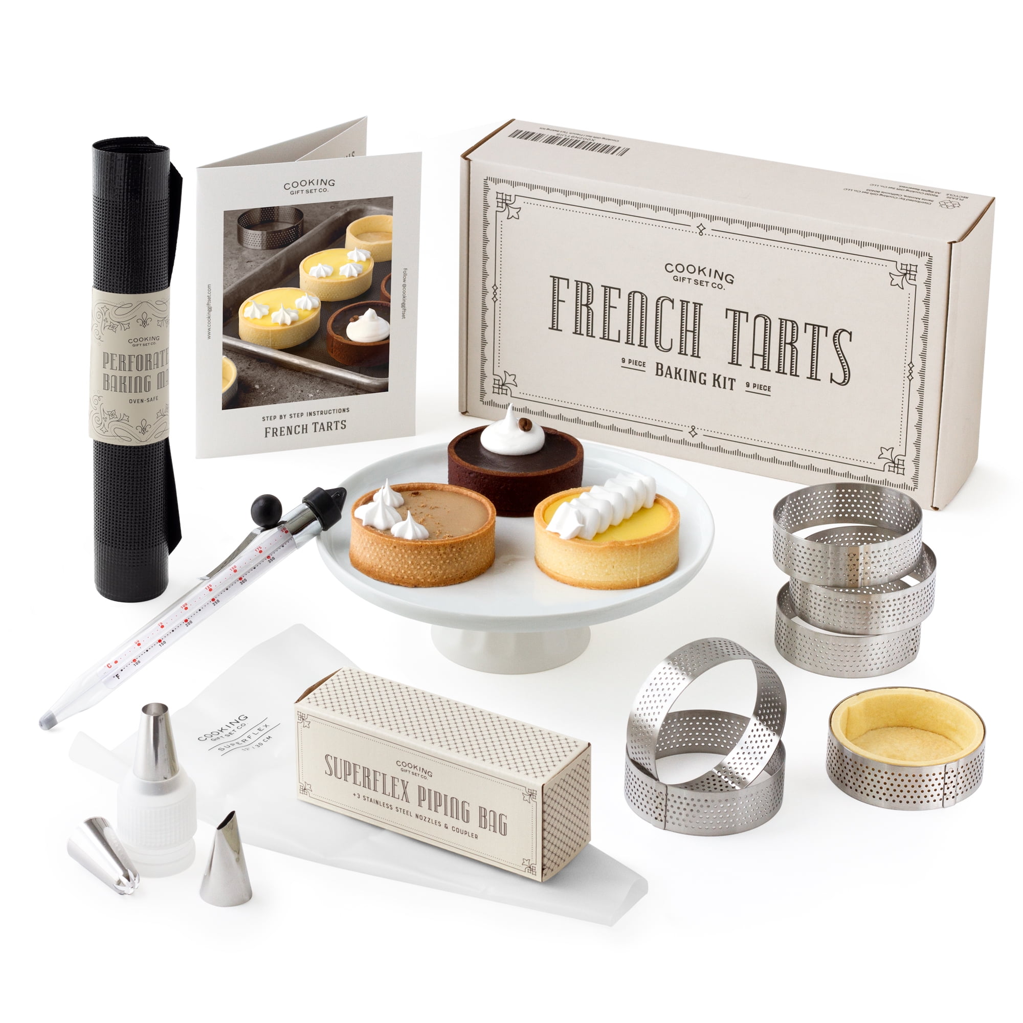 Cooking Gift Set Co. | French Tart Baking Set | Unique Gifts for Women |  Christmas Gift Ideas for Mom, Sister, Friends | Chef-Quality Baking Tools 