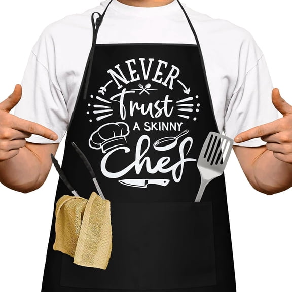 Cooking Grill Aprons for Men, Funny Chef Father’s Day Gifts from Daughter Son Birthday Christmas BBQ Grilling Gifts