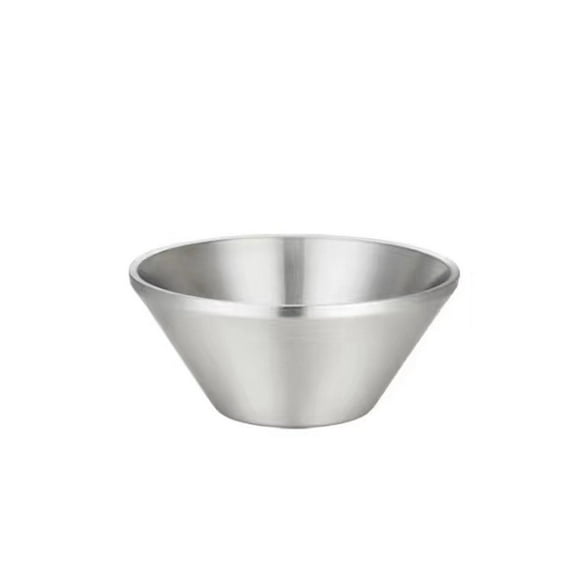 Cooking Ice Cream Creative Salad V-Shaped Bowl Plate Tableware Dinnerware SILVER 12CM