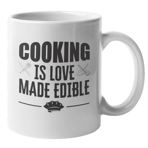 Cooking Is Love Made Edible Coffee & Tea Mug or Spoon Holder for Cook (11oz)