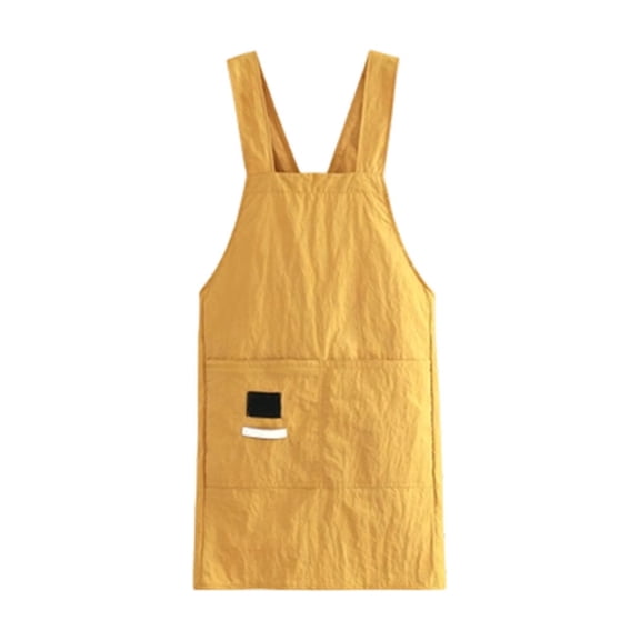 Cooking Kitchen Aprons,Water-Resistants Feel Aprons,Adjustable H Back Strap With Large Pockets,Fast Dry Lightweight,Bistro Apron,Soft Restaurant Work Clothes For Gardening Cooking.(Yellow)