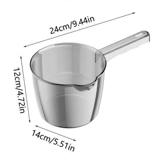 Cooking Kitchen Gadgets Plastic Water Spoon 28x8cm/11x3.1 Inches, Transparent Ladle for Home Kitchen Measuring and Watering