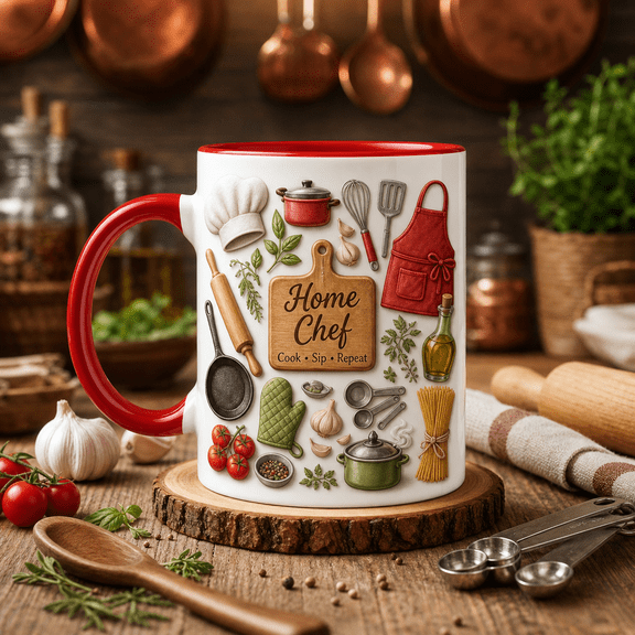 Home Chef Ceramic Coffee Mug Cooking Kitchen Gift 11oz 15oz