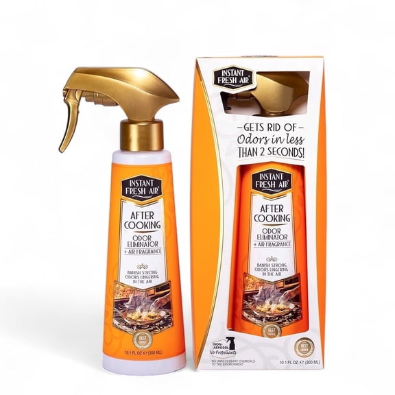 Instant Fresh Air 'After Cooking' Odor Eliminator - Cooking Smell Eliminator & Kitchen Odor Absorber - Removes Lingering Food Odors Instantly - Vanilla Candle Scent - 10.1 oz.