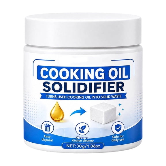 Cooking Oil Solidifier 30g Waste Grease Hardener Fast-Setting Polymer Powder for Household Kitchen and Outdoor Camping Use to Prevent Drain Clogs
