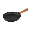thumbnail image 1 of Cooking Pan Cast Iron Skillet Round Fry Pan with Removable Wooden Handle 2.14 qt. 10.2'' Kitchen Pan Cookware Camping Indoor and Outdoor Cooking, 1 of 4