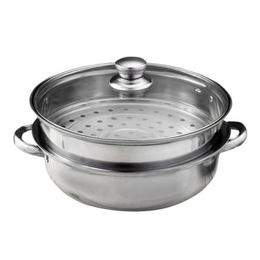 Cooking Pot Steam Clothes Steamer Dumpling Steamer Steam Pots For Seafood Soup Stew Pot Korean Ramen Pot Round Household Steamers Stainless Steel Metal