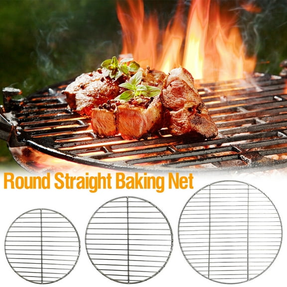 Cooking Rack Round Stainless Steel Dia 8.2" Heavyweight Cross Wire Steaming Cooling Barbecue Rack/Carbon Baking Net/Grill/Pan Grate (8.2")