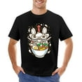 thumbnail image 1 of Cooking Ramen Vintage T-shirt Mens Cotton Classic Crewneck Short Sleeve Tees Unisex Black XS, 1 of 2