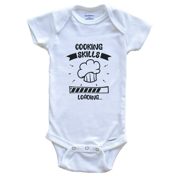 Cooking Skills Loading Funny Cooking Baby Bodysuit