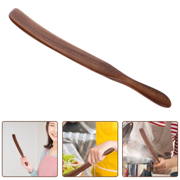 LIOOBO Kitchen Wok Spatula Non Stick Brown Safe to Use 1Pcs 11In Long Handle