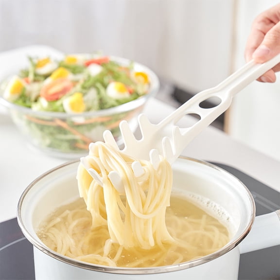 Cooking Spoon, Czzoypi Rotating Pasta Spoon with Measuring Holes, Plastic Kitchen Gadget for Noodles Vegetables Food Easy to Use