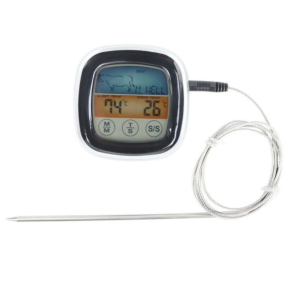 Cooking Thermometer, Handheld Easy To Operate Backlight Lcd Display Bbq Thermometer For Home Kitchen For Grill