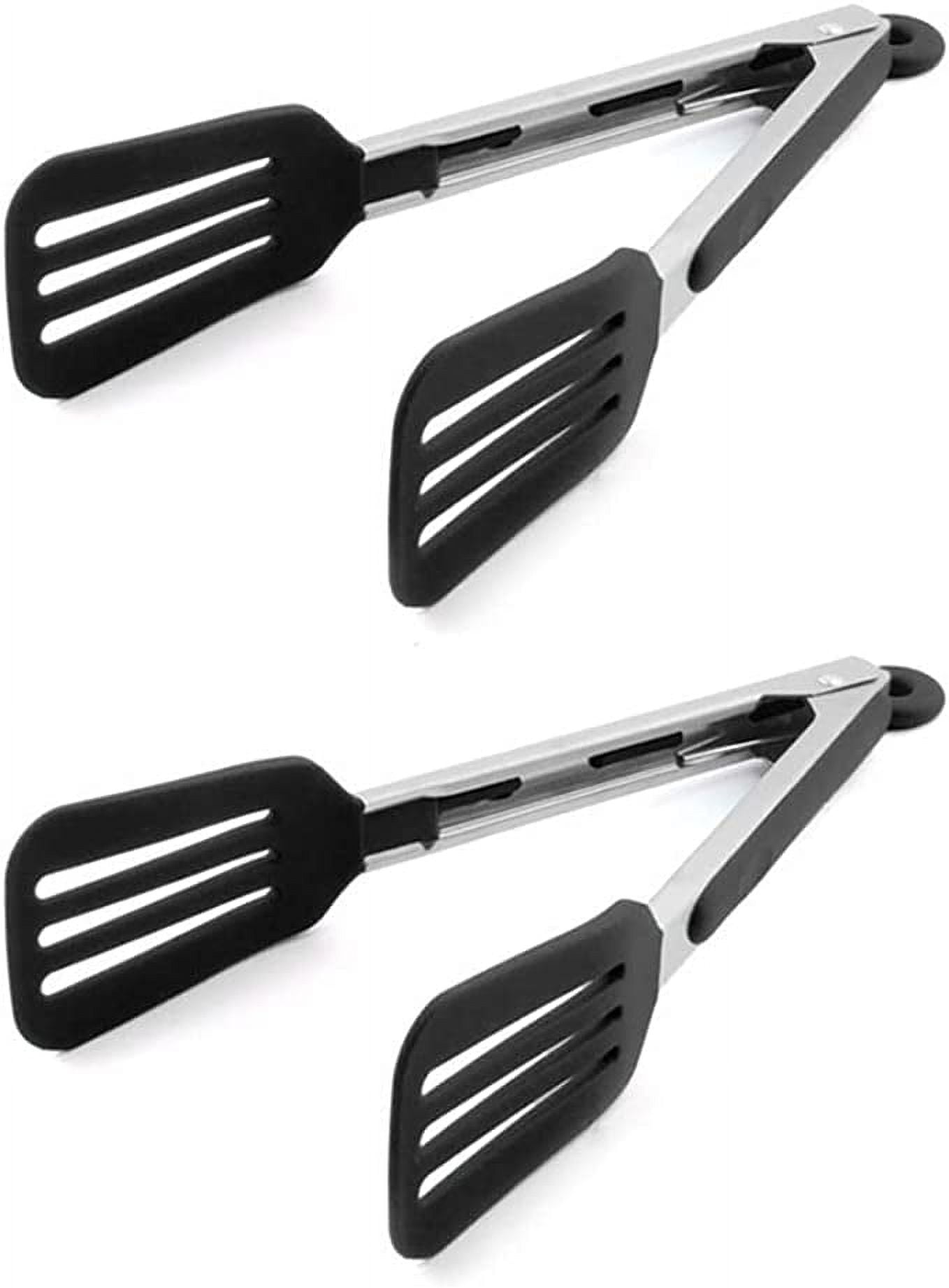 https://i5.walmartimages.com/seo/Cooking-Tongs-9-inches-2-Pack-Stainless-Steel-Kitchen-Silicone-Serving-Heat-Resistant-Grill-Meat-Turner-Spatula-Fish-Locking-Handle-Joint-Black_689a1263-43b7-4d17-8d6b-4e07ea886037.52d908d6d1fdccd921726753671fc02a.jpeg